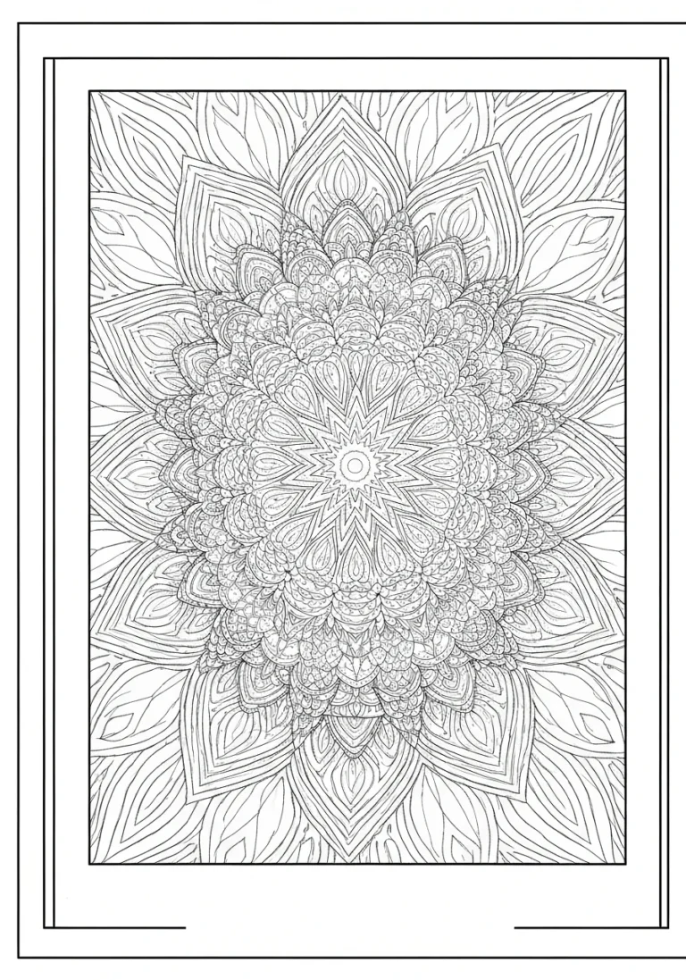 Abstrakcyjny wzór fal - kolorowanka geometryczna do druku dla dorosłych - kolorowanka line-art do druku