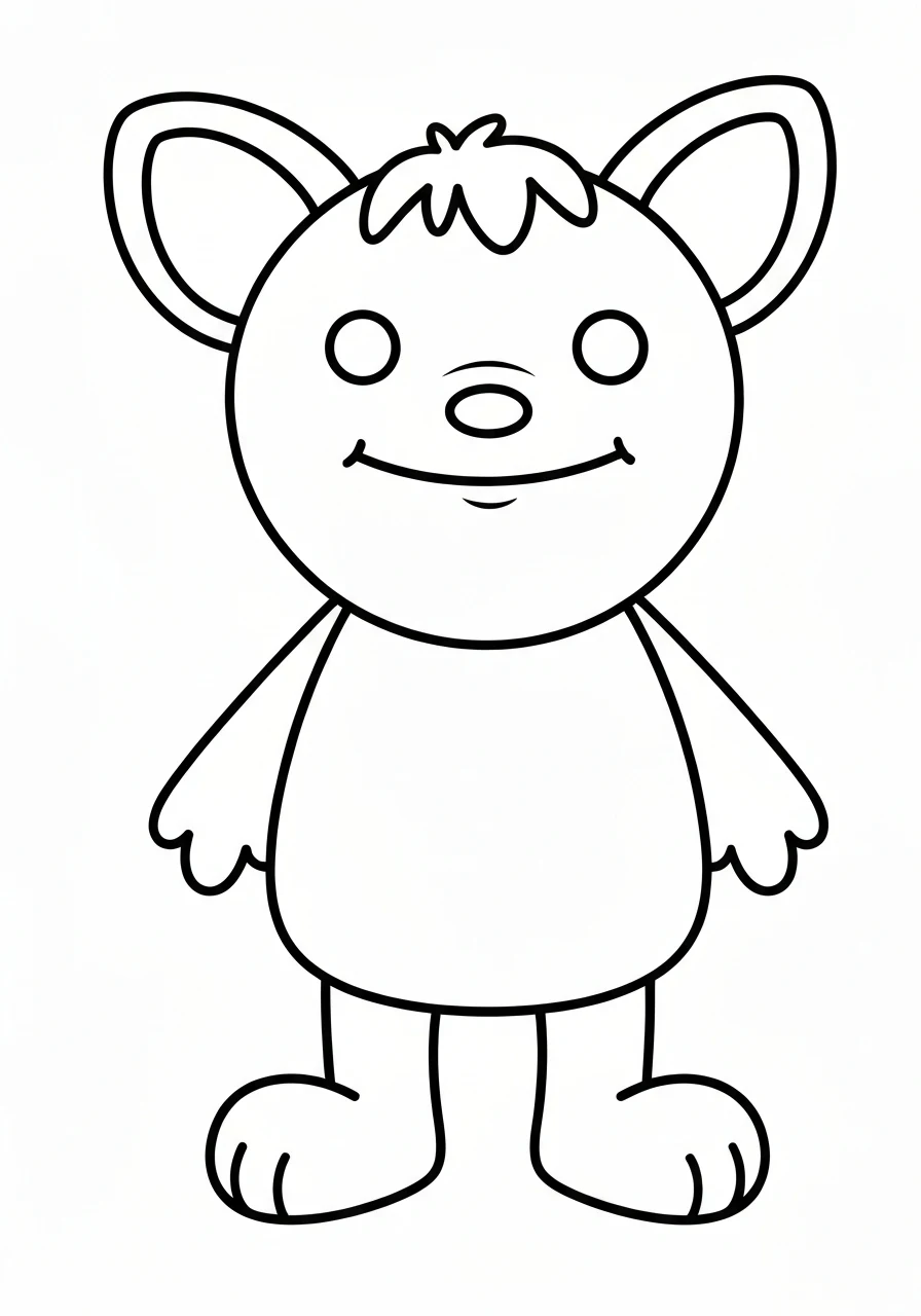 Anioł z trąbką - kolorowanka Boże Narodzenie do druku i pobrania PDF - kolorowanka line-art do druku