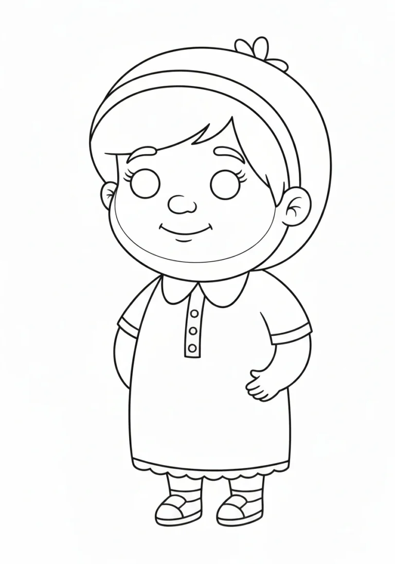 Babcia czytająca wnukowi książkę - kolorowanka do druku na Dzień Babci - kolorowanka line-art do druku