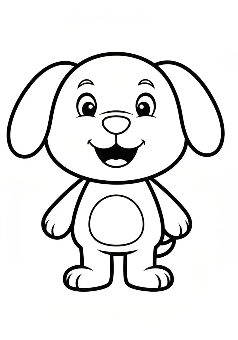 Bluey i Bingo - kolorowanka dla 3-latków do druku i pobrania PDF - kolorowanka line-art do druku