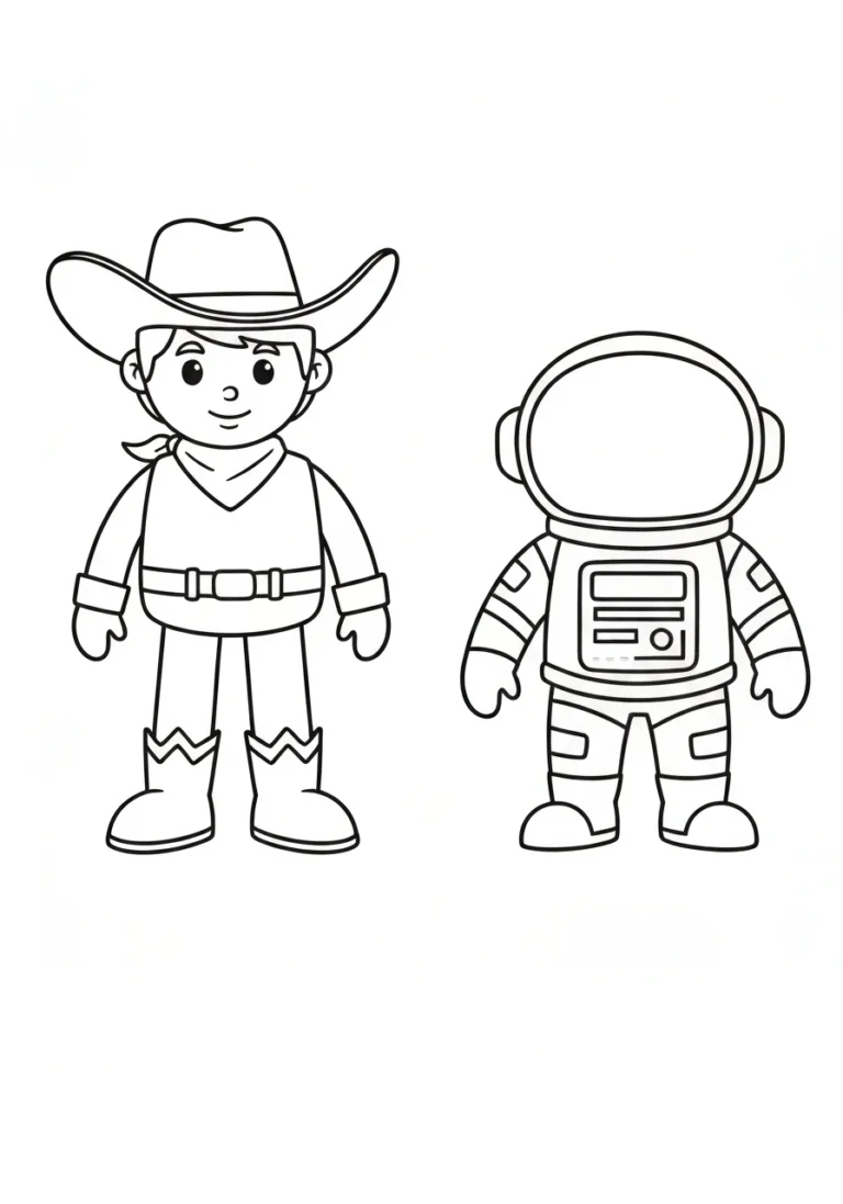 Buzz Astral z Toy Story - kolorowanka kosmiczna do druku PDF - kolorowanka line-art do druku