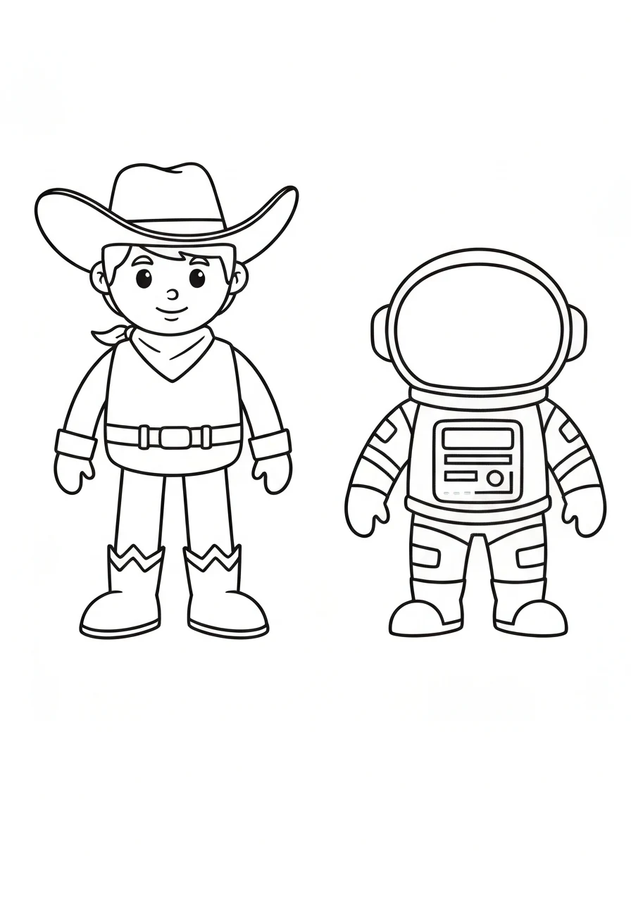 Buzz Astral z Toy Story - kolorowanka kosmiczna do druku PDF - kolorowanka line-art do druku