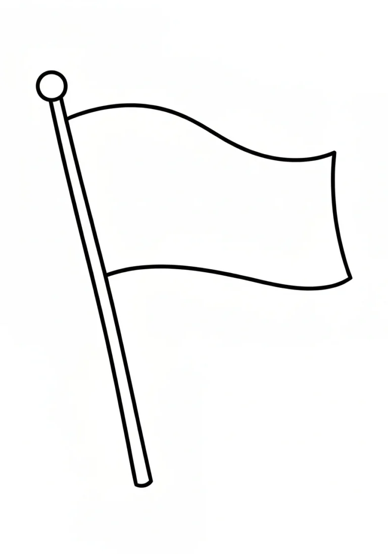 Flaga Polski biało-czerwona - kolorowanka do druku na 11 listopada - kolorowanka line-art do druku