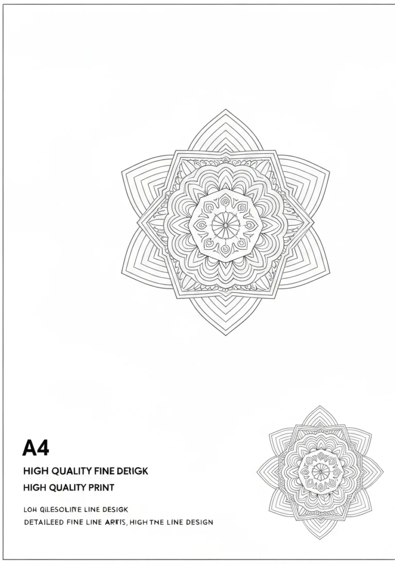 Kolorowanie jako forma medytacji dla początkujących - przewodnik po antystresowej terapii - kolorowanka line-art do druku