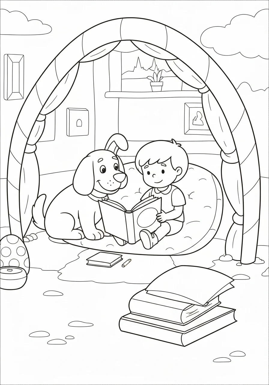 Kolorowanki psy do druku - kompletny przewodnik dla rodziców i nauczycieli - kolorowanka line-art do druku