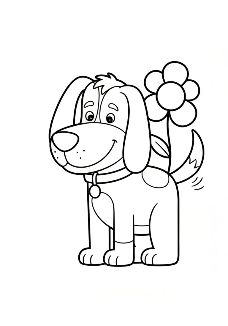 Kolorowanki zwierząt domowych - zestaw dla przedszkolaków do druku - kolorowanka line-art do druku