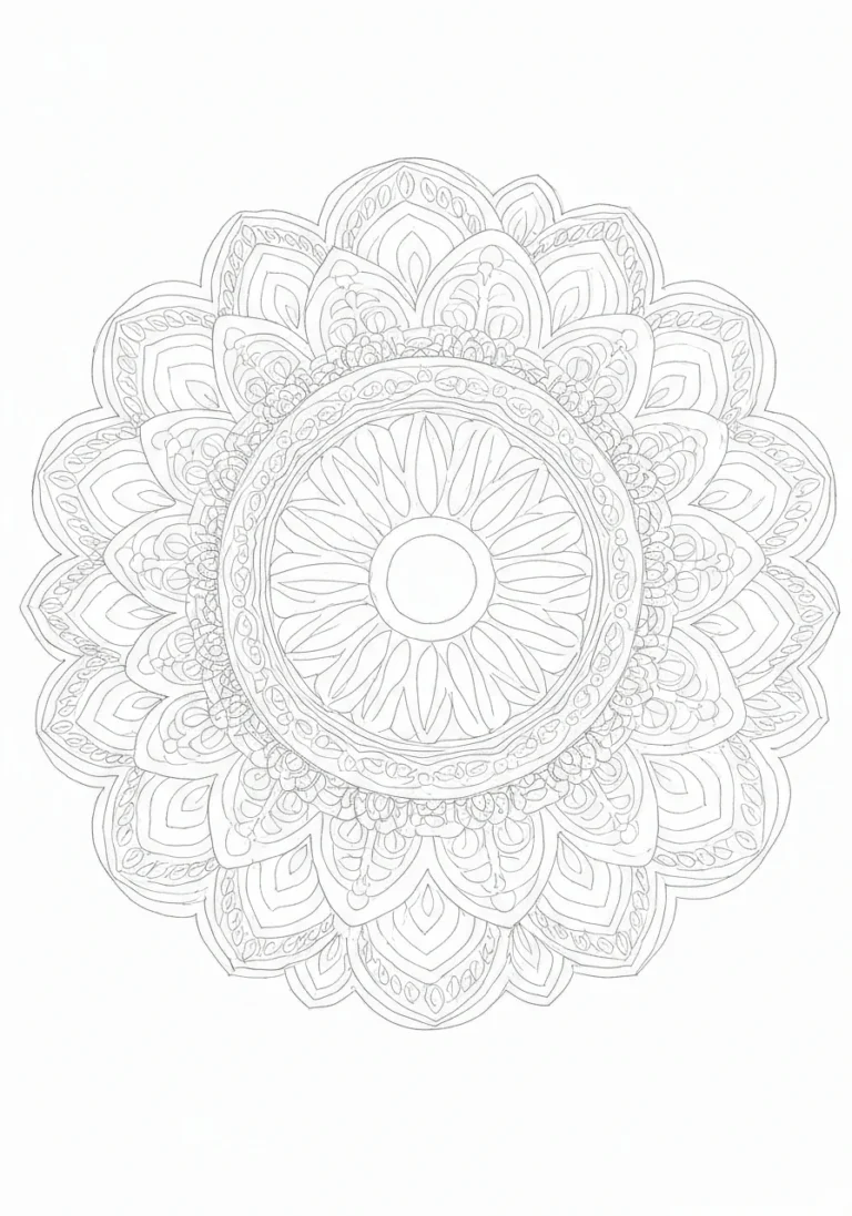 Kolorowanki zwierzęta z mandalami dla 8+ lat - przewodnik z inspiracjami - kolorowanka line-art do druku