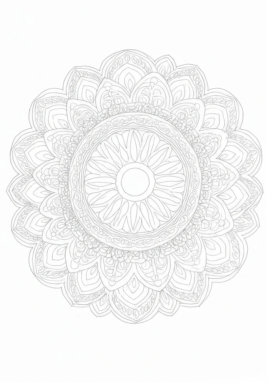 Kolorowanki zwierzęta z mandalami dla 8+ lat - przewodnik z inspiracjami - kolorowanka line-art do druku