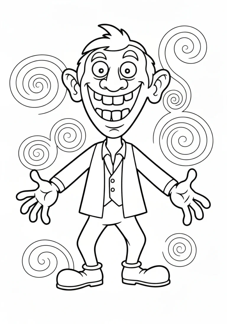 Litera A z arbuzem - kolorowanka do nauki alfabetu dla dzieci - kolorowanka line-art do druku