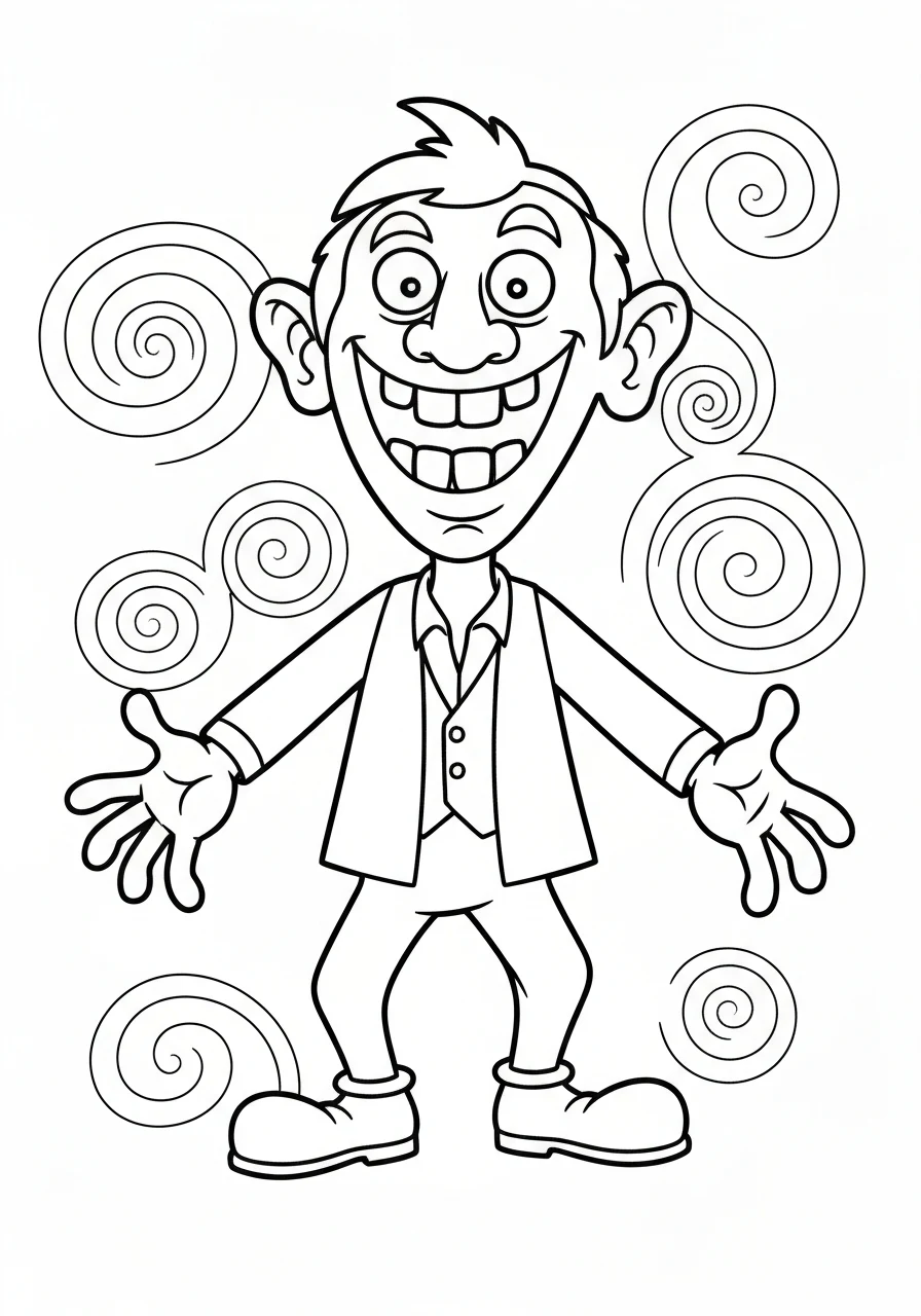 Litera A z arbuzem - kolorowanka do nauki alfabetu dla dzieci - kolorowanka line-art do druku