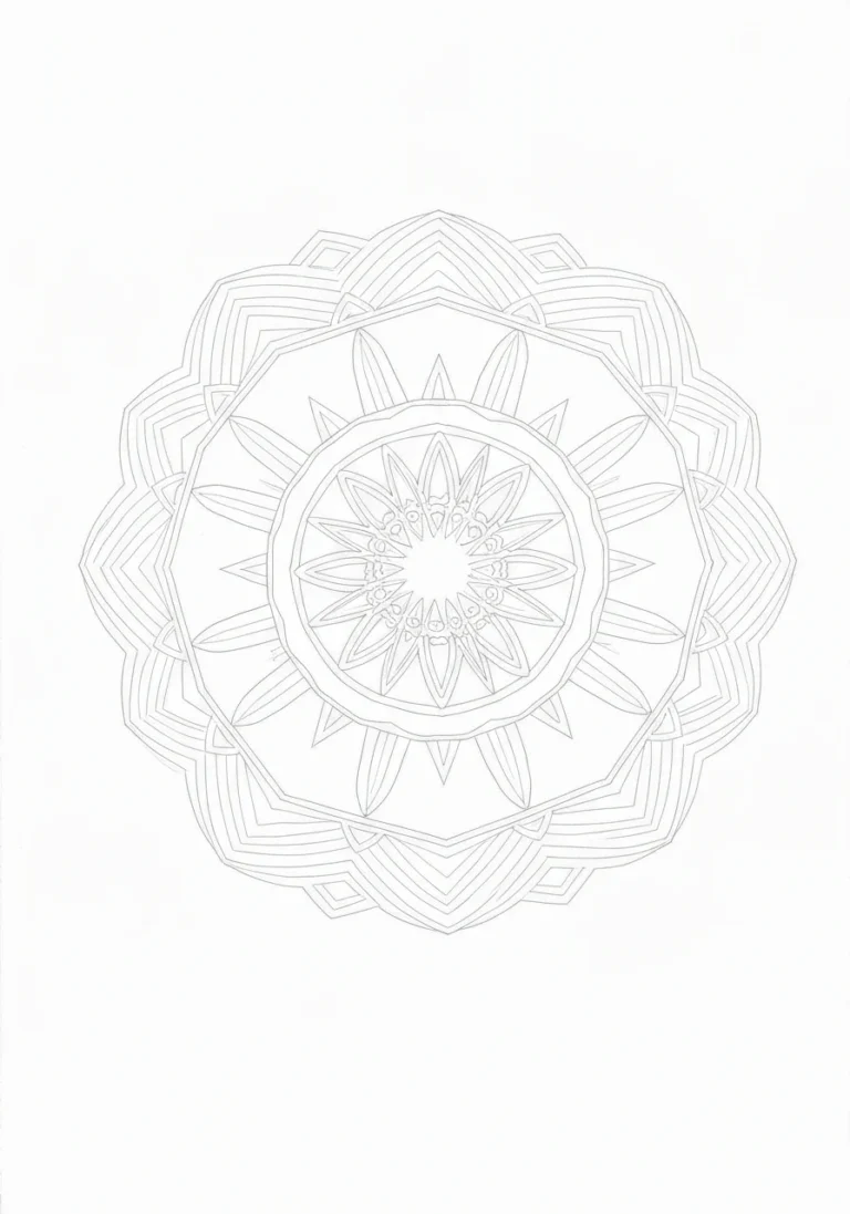 Mandala wiosenna z kwiatami - antystresowa kolorowanka do druku - kolorowanka line-art do druku