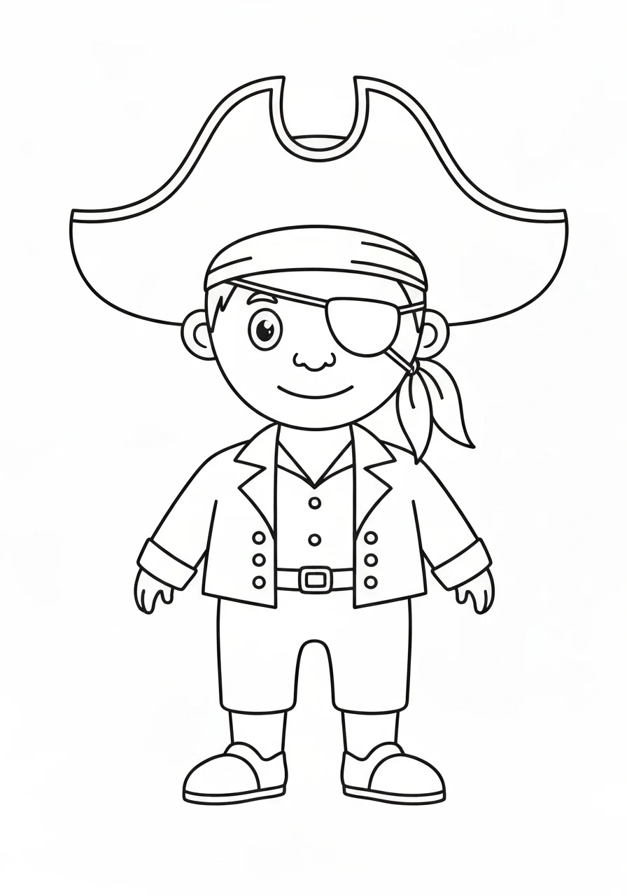 Mapa skarbów piratów - kolorowanka przygodowa do druku PDF - kolorowanka line-art do druku