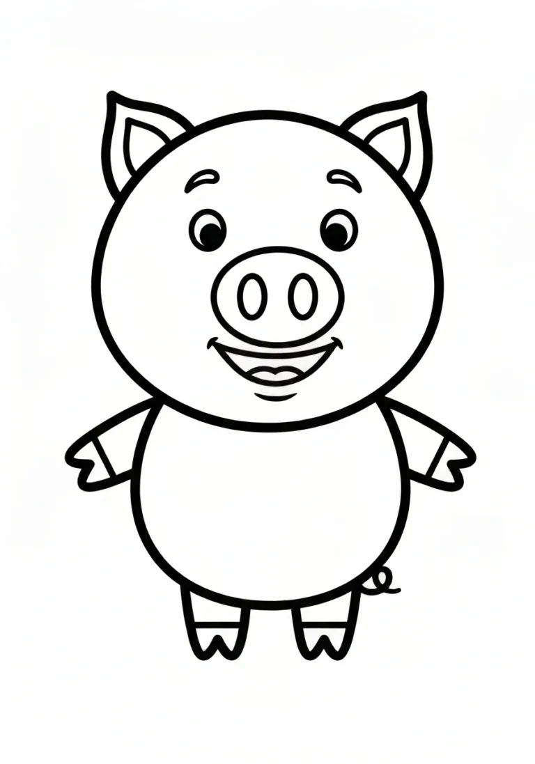 Peppa i George brat - kolorowanka rodziny świnek do druku PDF - kolorowanka line-art do druku