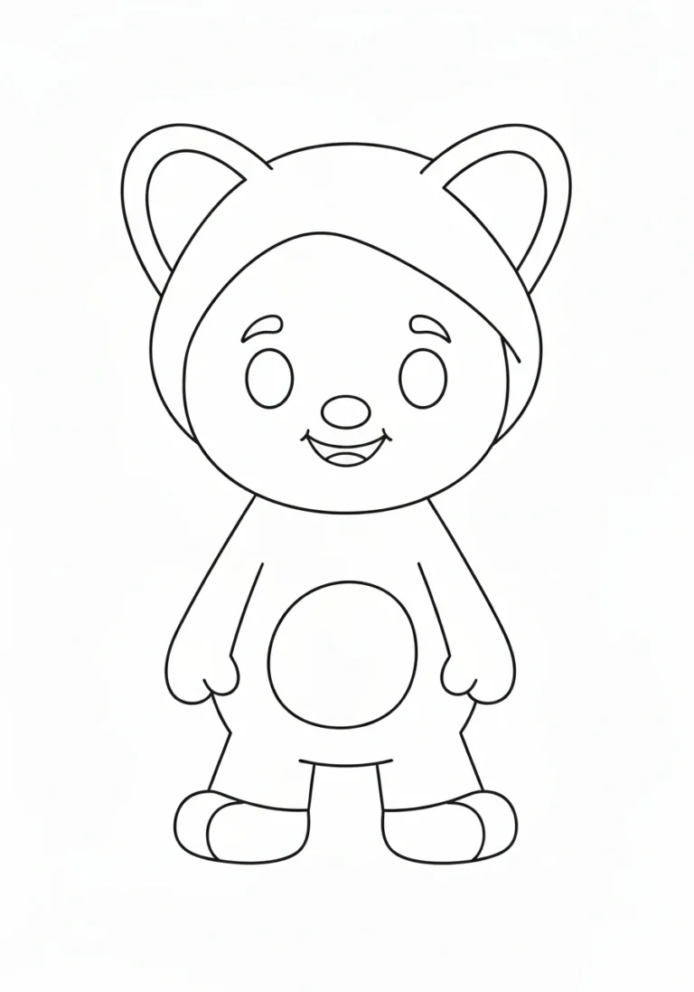 Plac zabaw z dziećmi - kolorowanka na Dzień Dziecka do druku - kolorowanka line-art do druku