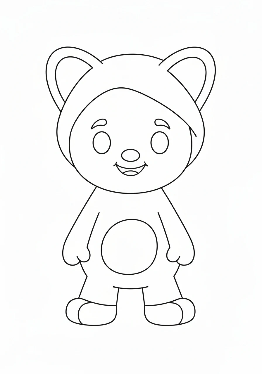 Plac zabaw z dziećmi - kolorowanka na Dzień Dziecka do druku - kolorowanka line-art do druku