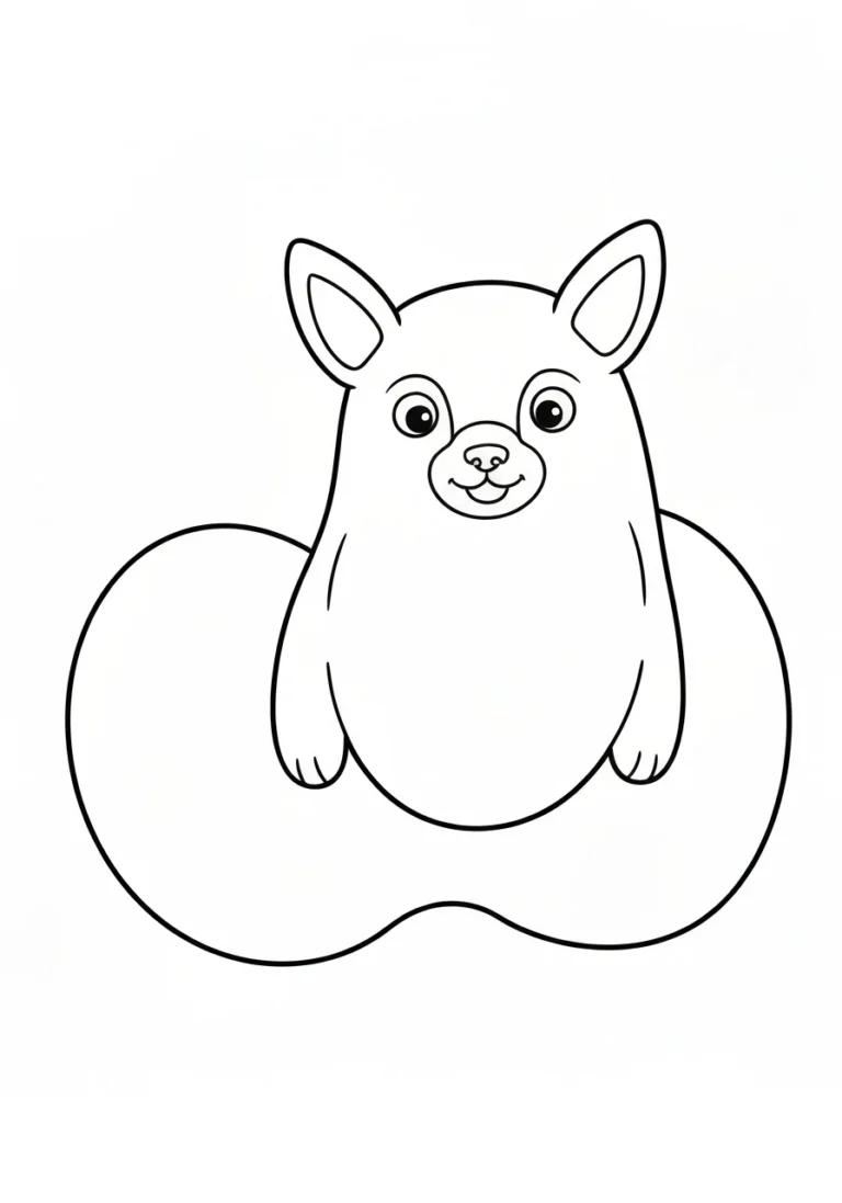 Plaża z parasolem i piłką - kolorowanka wakacyjna do druku - kolorowanka line-art do druku