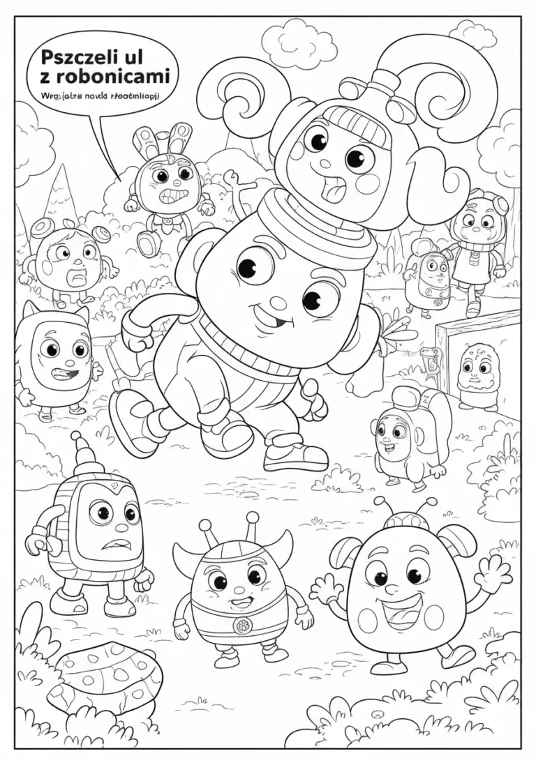 Pszczeli ul z robotnicami - kolorowanka edukacyjna dla dzieci - kolorowanka line-art do druku