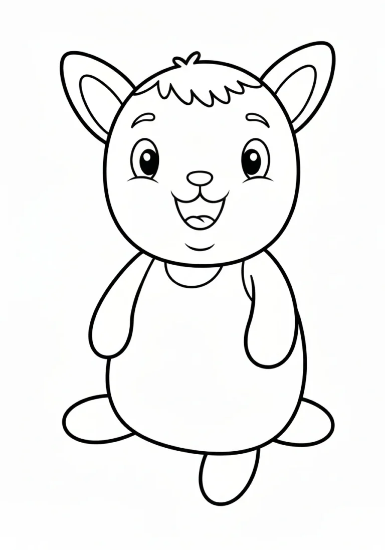 Wilk wyjący do księżyca - kolorowanka do druku dla dzieci - kolorowanka line-art do druku