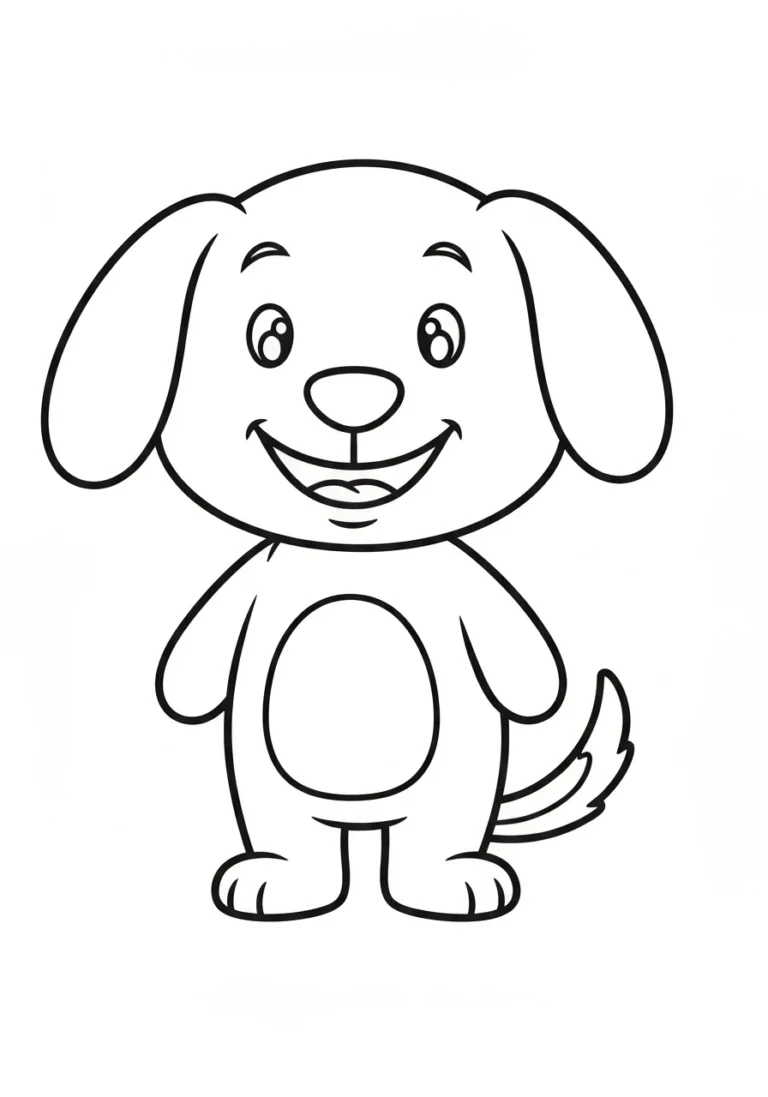 Wszystkie kolorowanki Bluey - kompletny przewodnik dla dzieci do druku i pobrania PDF - kolorowanka line-art do druku