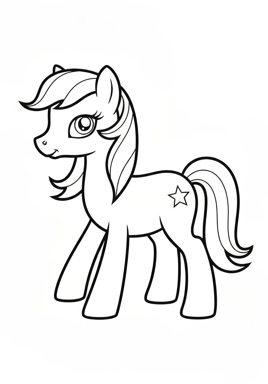 Wszystkie kucyki My Little Pony razem - kolorowanka grupowa do druku PDF - kolorowanka line-art do druku