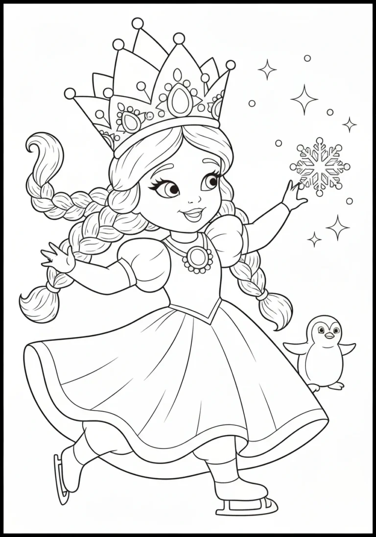 Wszystko o kolorowankach Frozen - przewodnik dla rodziców i nauczycieli - kolorowanka line-art do druku