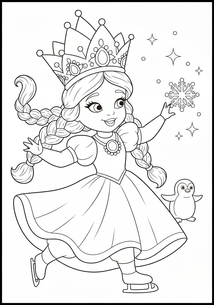 Wszystko o kolorowankach Frozen - przewodnik dla rodziców i nauczycieli - kolorowanka line-art do druku
