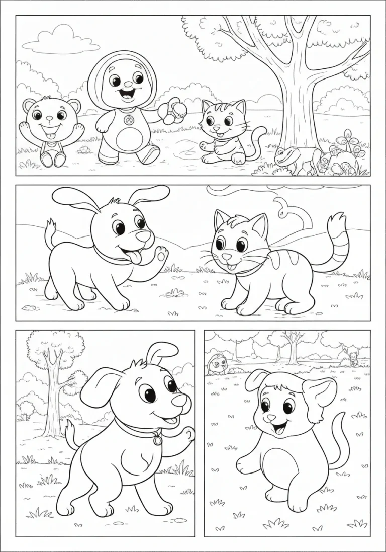 Wszystko o kolorowankach Psi Patrol - przewodnik z całą drużyną do druku - kolorowanka line-art do druku