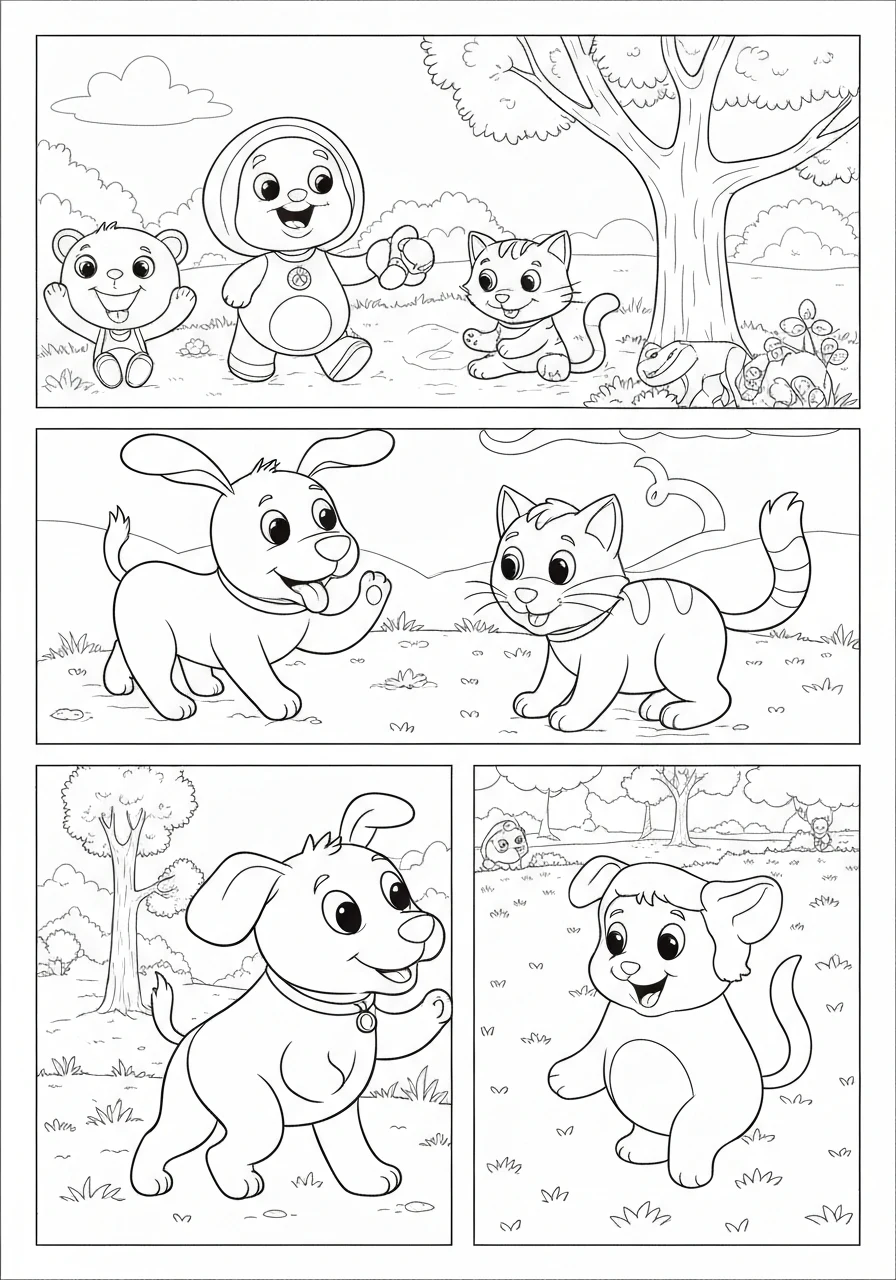 Wszystko o kolorowankach Psi Patrol - przewodnik z całą drużyną do druku - kolorowanka line-art do druku