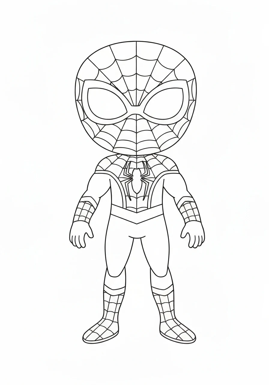 Wszystko o kolorowankach Spider-Man - przewodnik Marvel dla dzieci - kolorowanka line-art do druku