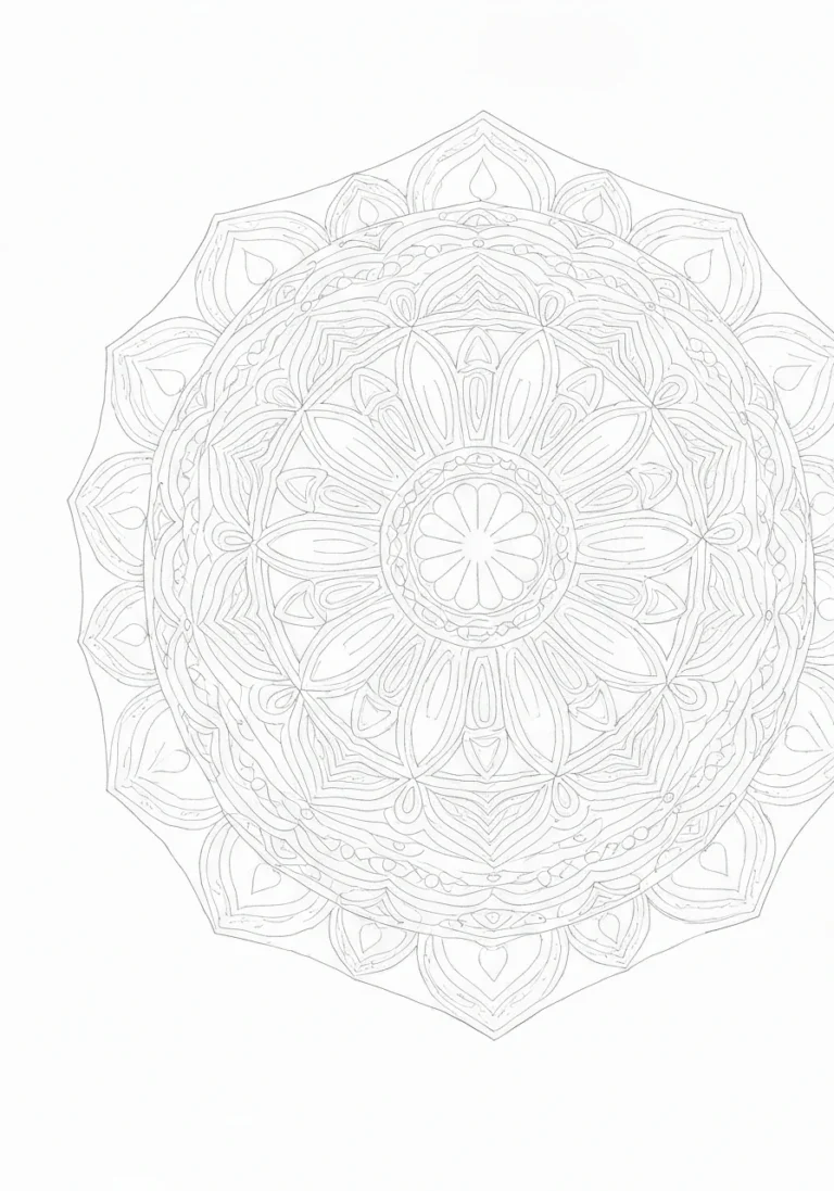 Wszystko o mandalach geometrycznych - kompletny przewodnik dla dorosłych - kolorowanka line-art do druku