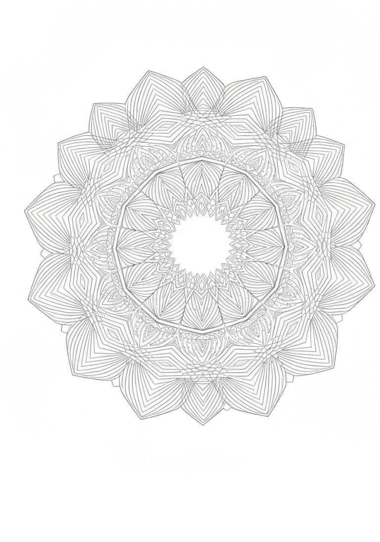 Zentangle lwa - kolorowanka antystresowa z drobnymi wzorami do druku - kolorowanka line-art do druku