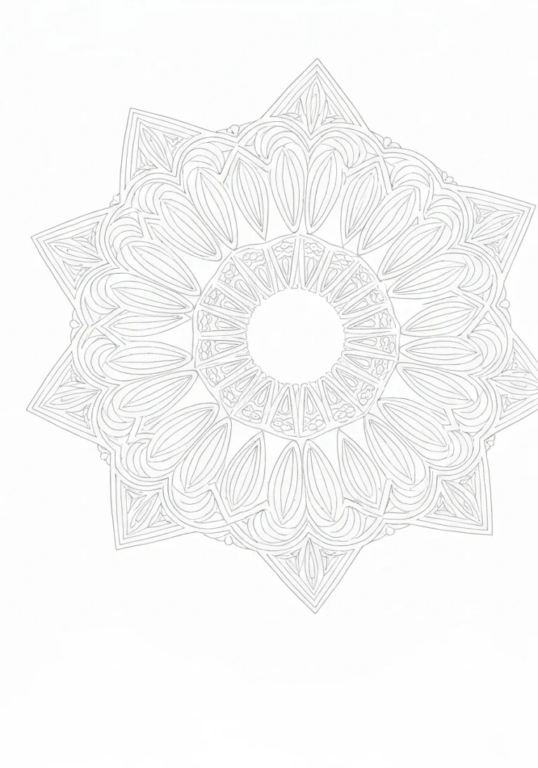 Zentangle ryba koi - japoński motyw antystresowy do kolorowania - kolorowanka line-art do druku