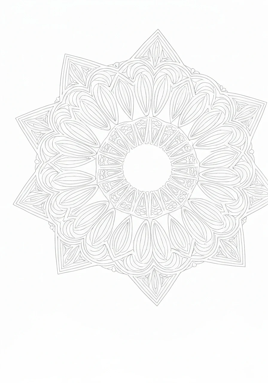 Zentangle ryba koi - japoński motyw antystresowy do kolorowania - kolorowanka line-art do druku
