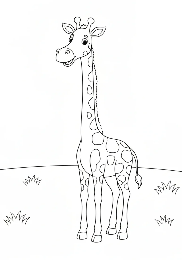 Zoo wirtualne - panoramiczna kolorowanka do druku dla dzieci - kolorowanka line-art do druku