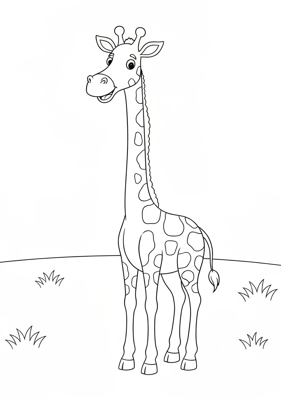 Zoo wirtualne - panoramiczna kolorowanka do druku dla dzieci - kolorowanka line-art do druku