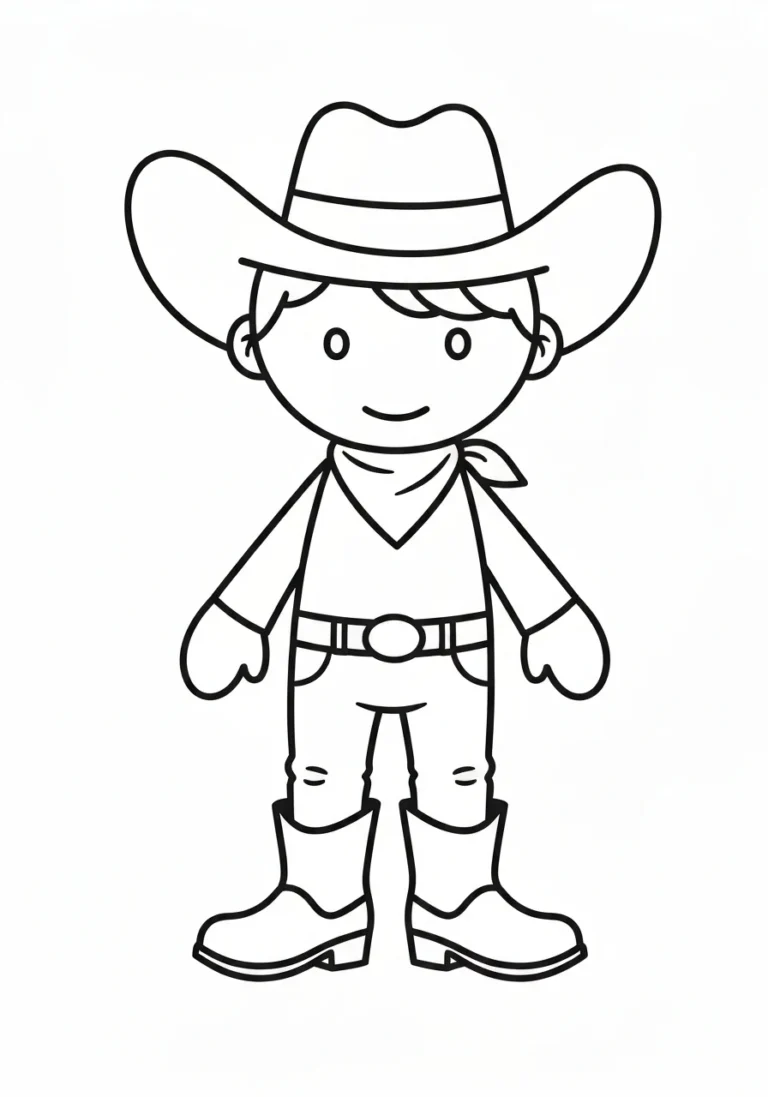 Chudy kowboj z Toy Story - kolorowanka Woody - kolorowanka line-art do druku