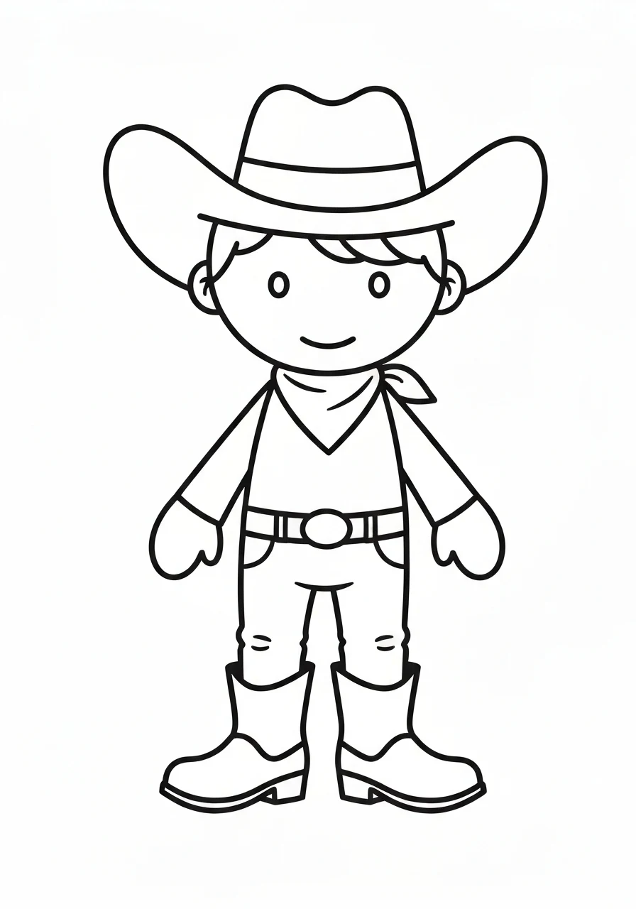 Chudy kowboj z Toy Story - kolorowanka Woody - kolorowanka line-art do druku
