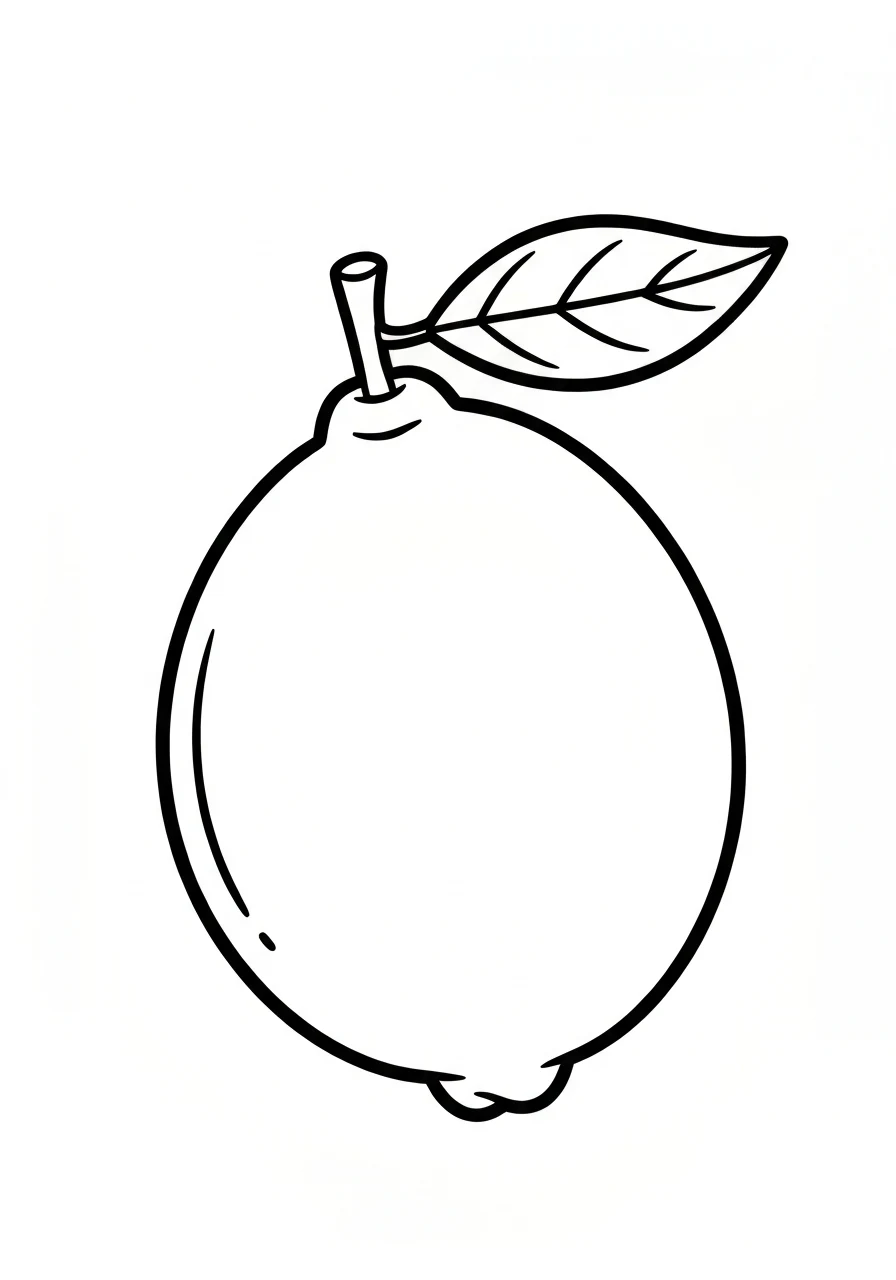 Cytryna - kolorowanka owoc PL+ENG - kolorowanka line-art do druku