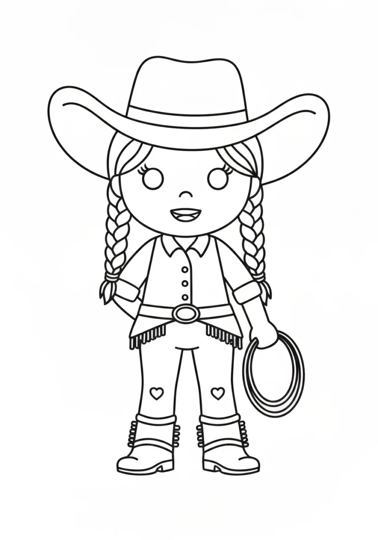 Jessie kowbojka z Toy Story - kolorowanka - kolorowanka line-art do druku