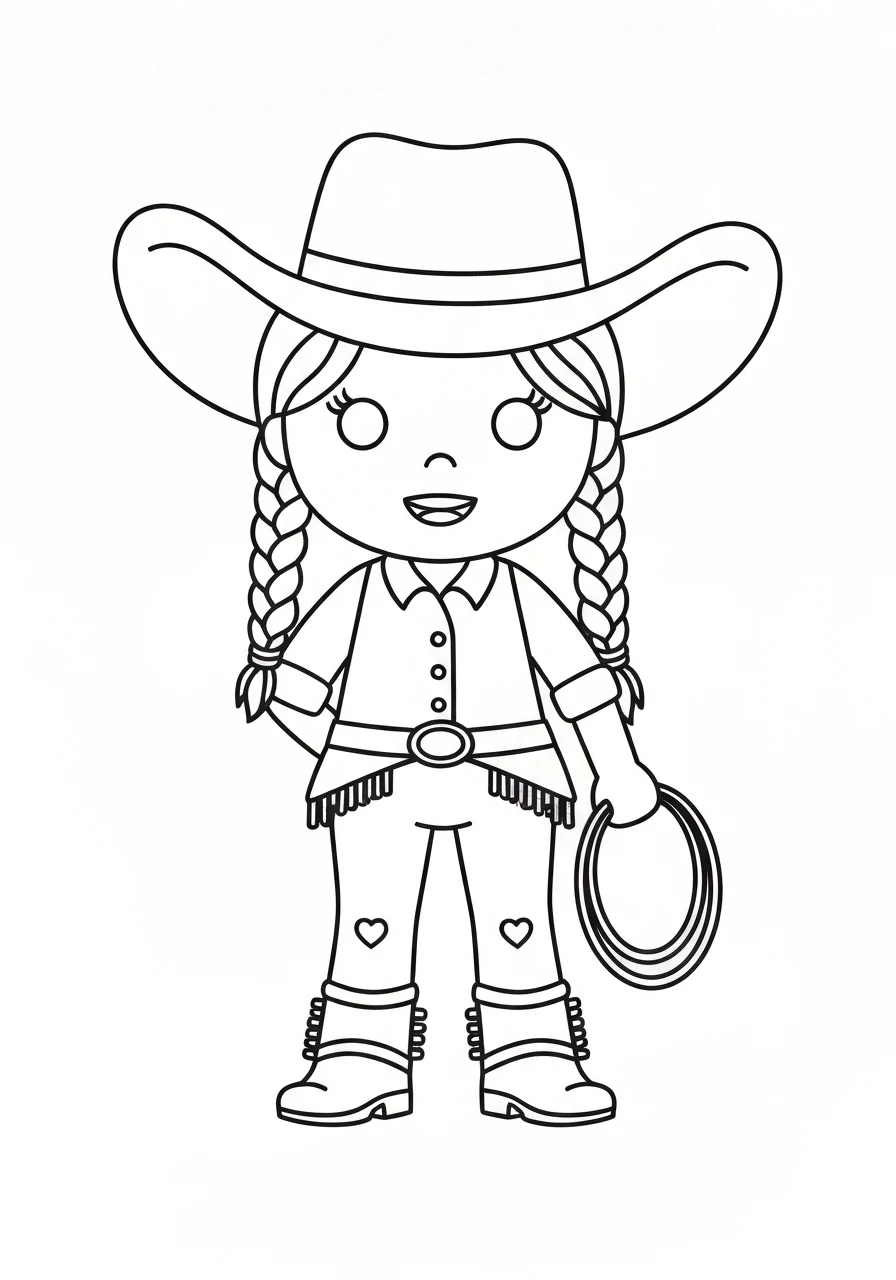 Jessie kowbojka z Toy Story - kolorowanka - kolorowanka line-art do druku