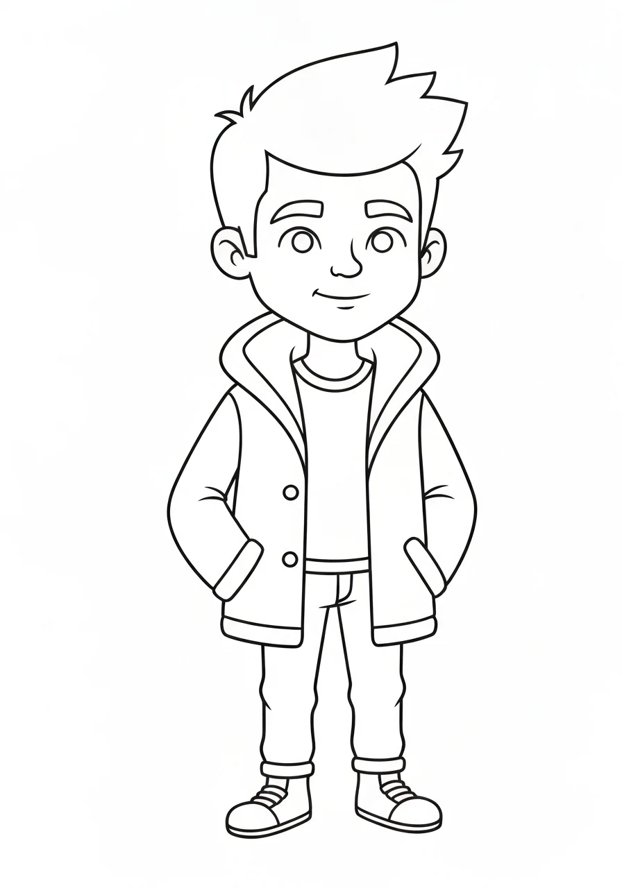 Kristoff z Frozen - kolorowanka dla chłopców - kolorowanka line-art do druku