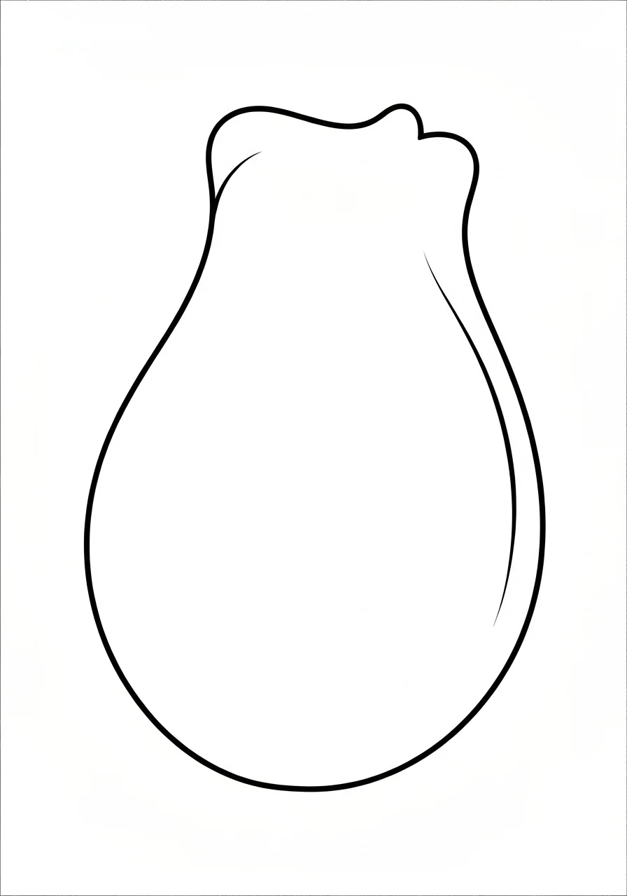 Kształt owalu - kolorowanka edukacyjna - kolorowanka line-art do druku