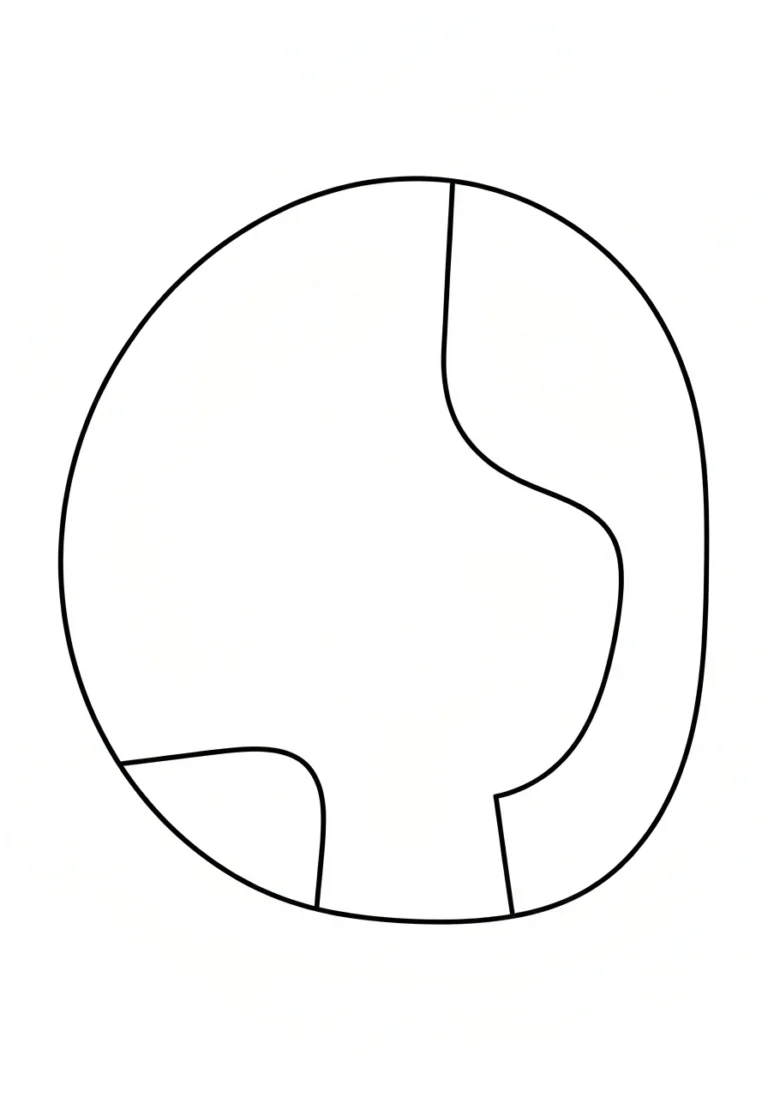 Kształt półkola - kolorowanka geometria - kolorowanka line-art do druku