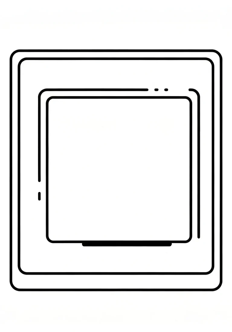 Kształt prostokąta - kolorowanka dla dzieci - kolorowanka line-art do druku