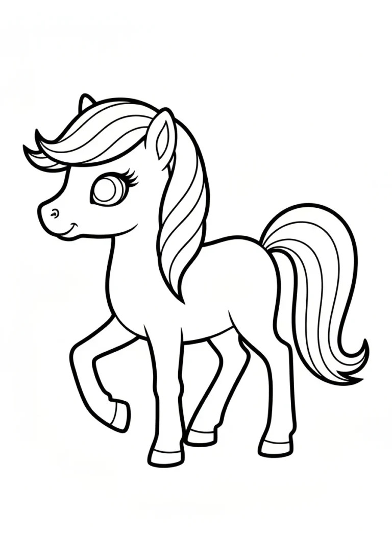 Rainbow Dash kucyk tęczowy - kolorowanka My Little Pony - kolorowanka line-art do druku