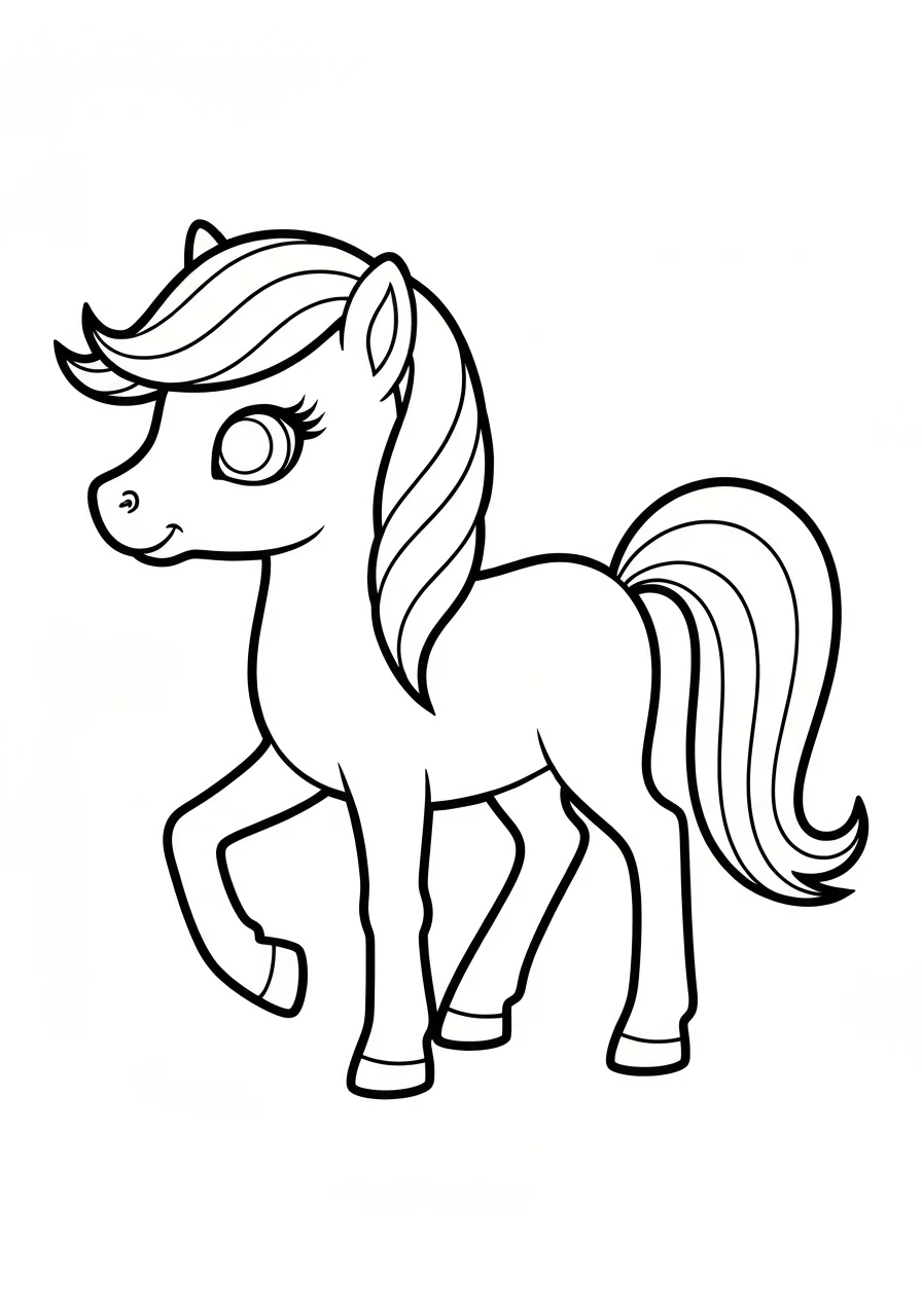 Rainbow Dash kucyk tęczowy - kolorowanka My Little Pony - kolorowanka line-art do druku